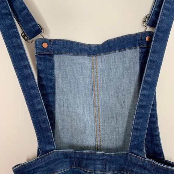 Madewell Skinny Bib Overalls in Santiago Wash Stretch Womens XS - Picture 11 of 14